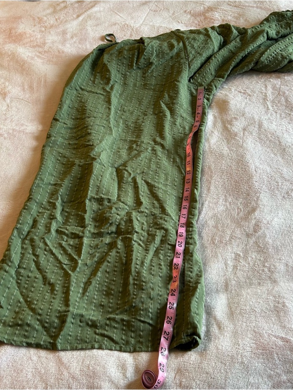 Flying Tomato green striped spaghetti strap wide leg crop jumpsuit size S boho - Picture 10 of 10